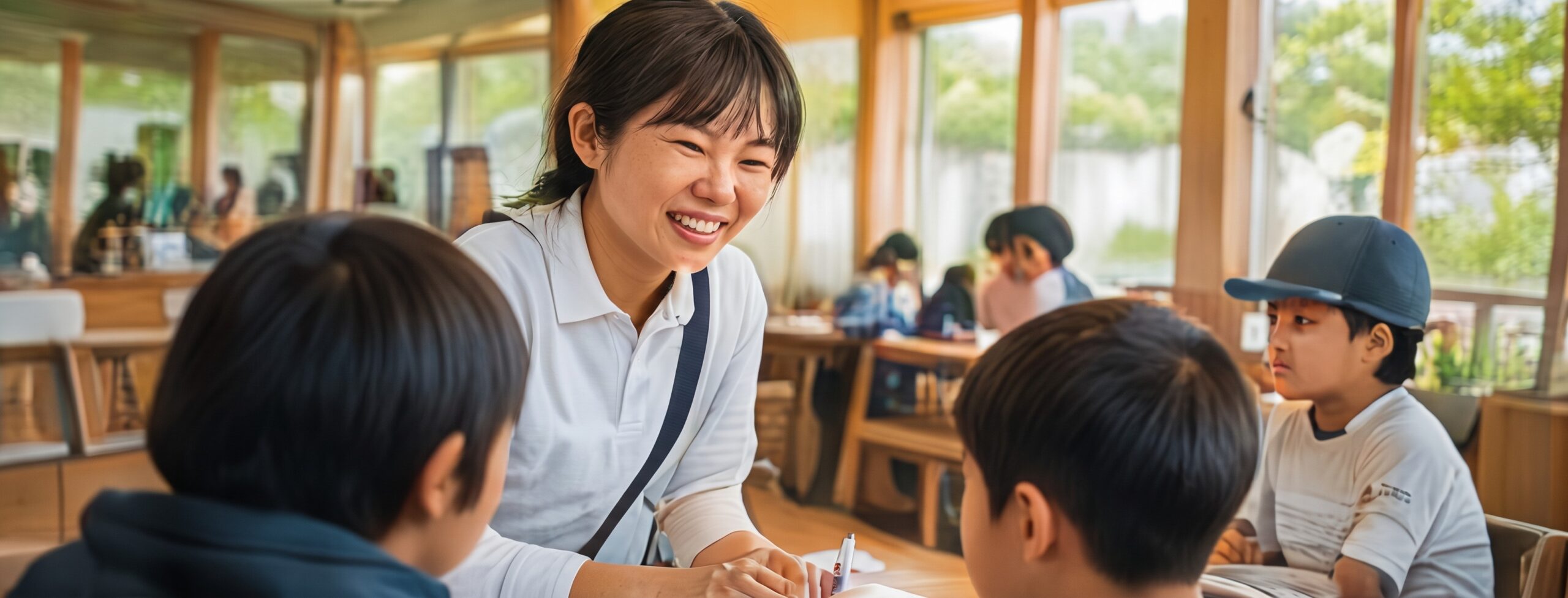 空を見上げる子ども